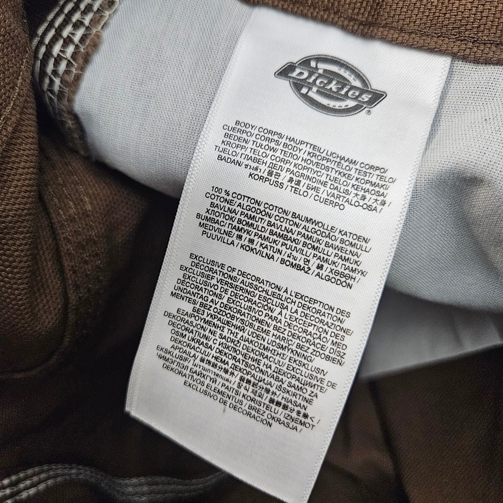 Dickies Carpenter Jeans 34x32 Brown Relaxed Fit Duck Canvas Utility Workwear - Picture 6 of 11